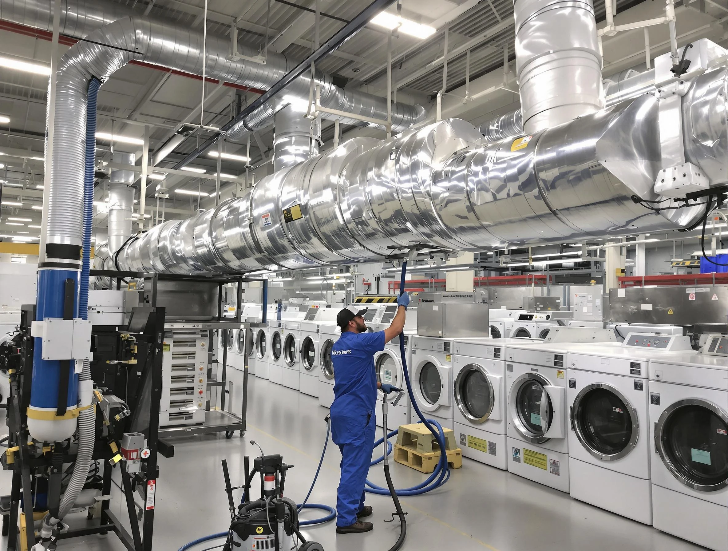 Whittier Dryer Vent Cleaning team performing heavy-duty industrial dryer vent cleaning in Whittier